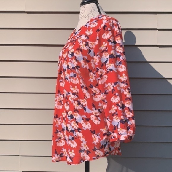 CYNTHIA ROWLEY 3/4 Sleeve Floral Blouse - Picture 6 of 10